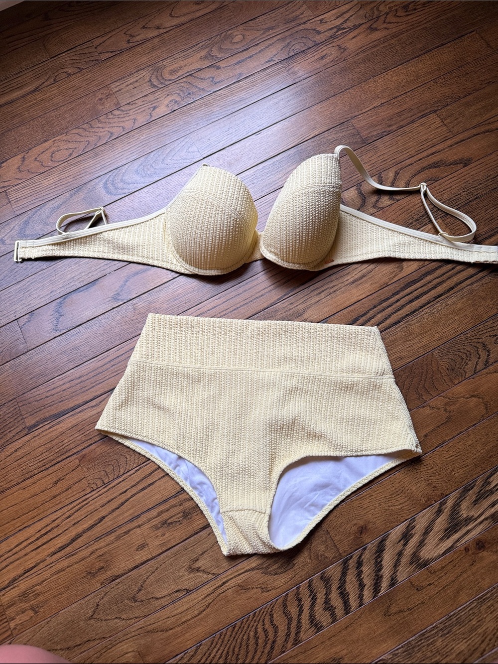 PINK ribbed bathing suit